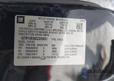 2012 GMC Sierra 1500 Sle из США, поврежденный, VIN 1GTR1VE09CZ209831